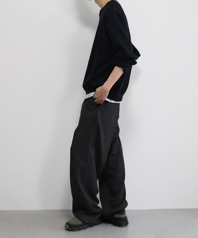 crepuscule Co/wo moss stitch p/o "BLACK"