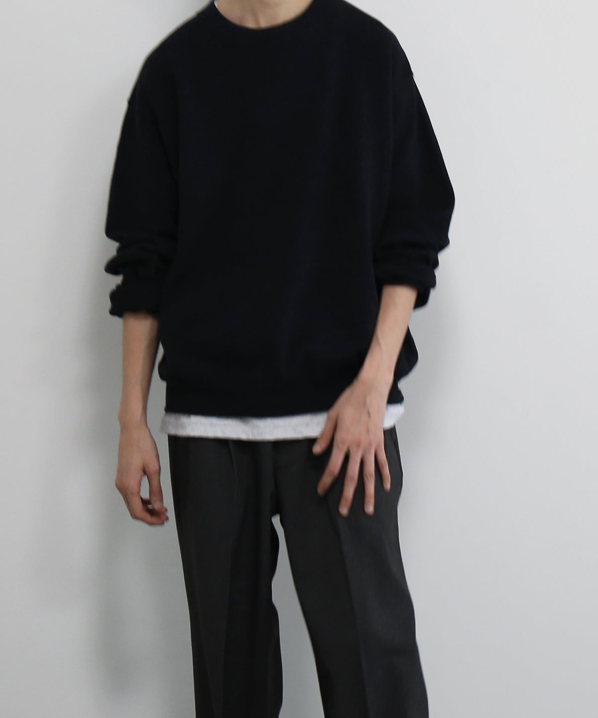 crepuscule Co/wo moss stitch p/o "NAVY"