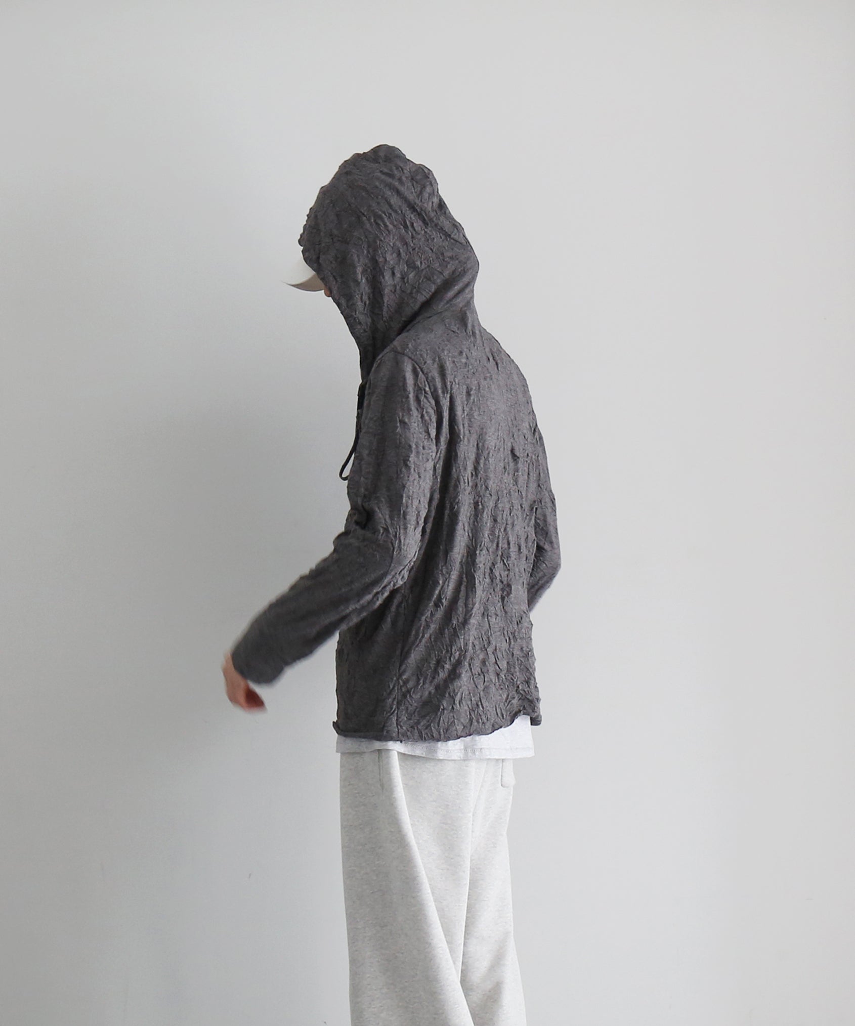 POST ARCHIVE FACTION(PAF) Zip hoodie "GREY"