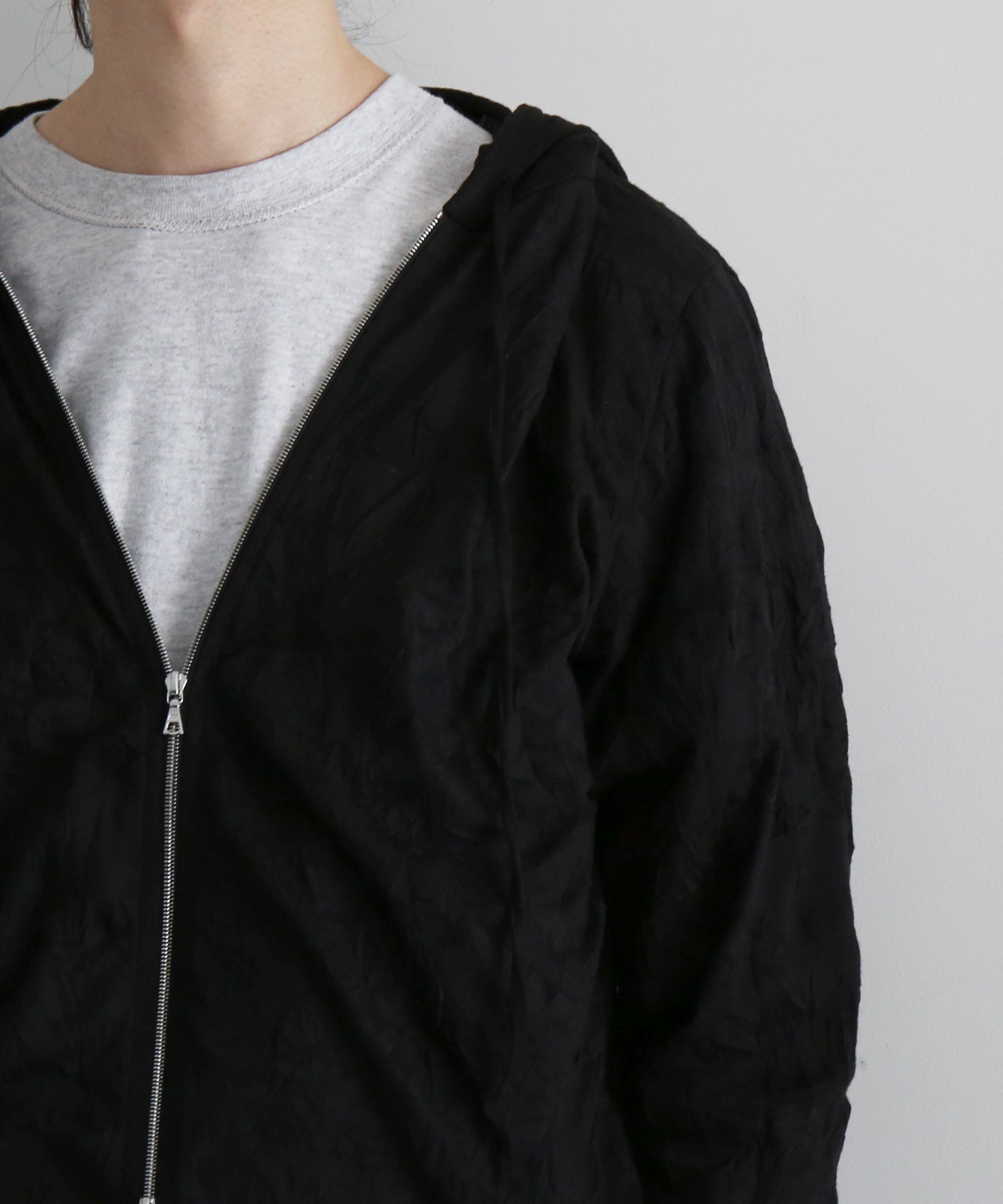 POST ARCHIVE FACTION(PAF) Zip hoodie "BLACK"