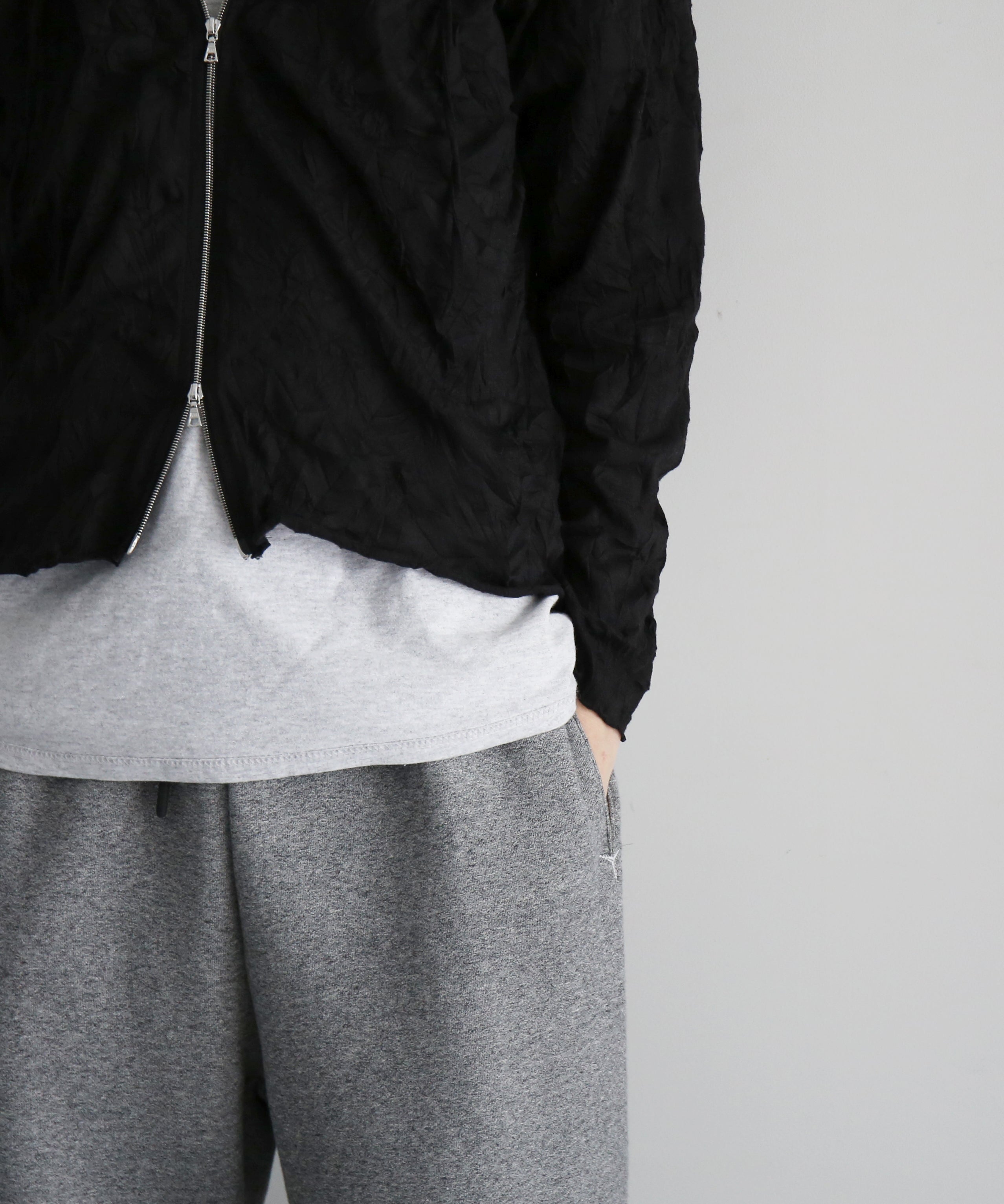POST ARCHIVE FACTION(PAF) Zip hoodie "BLACK"