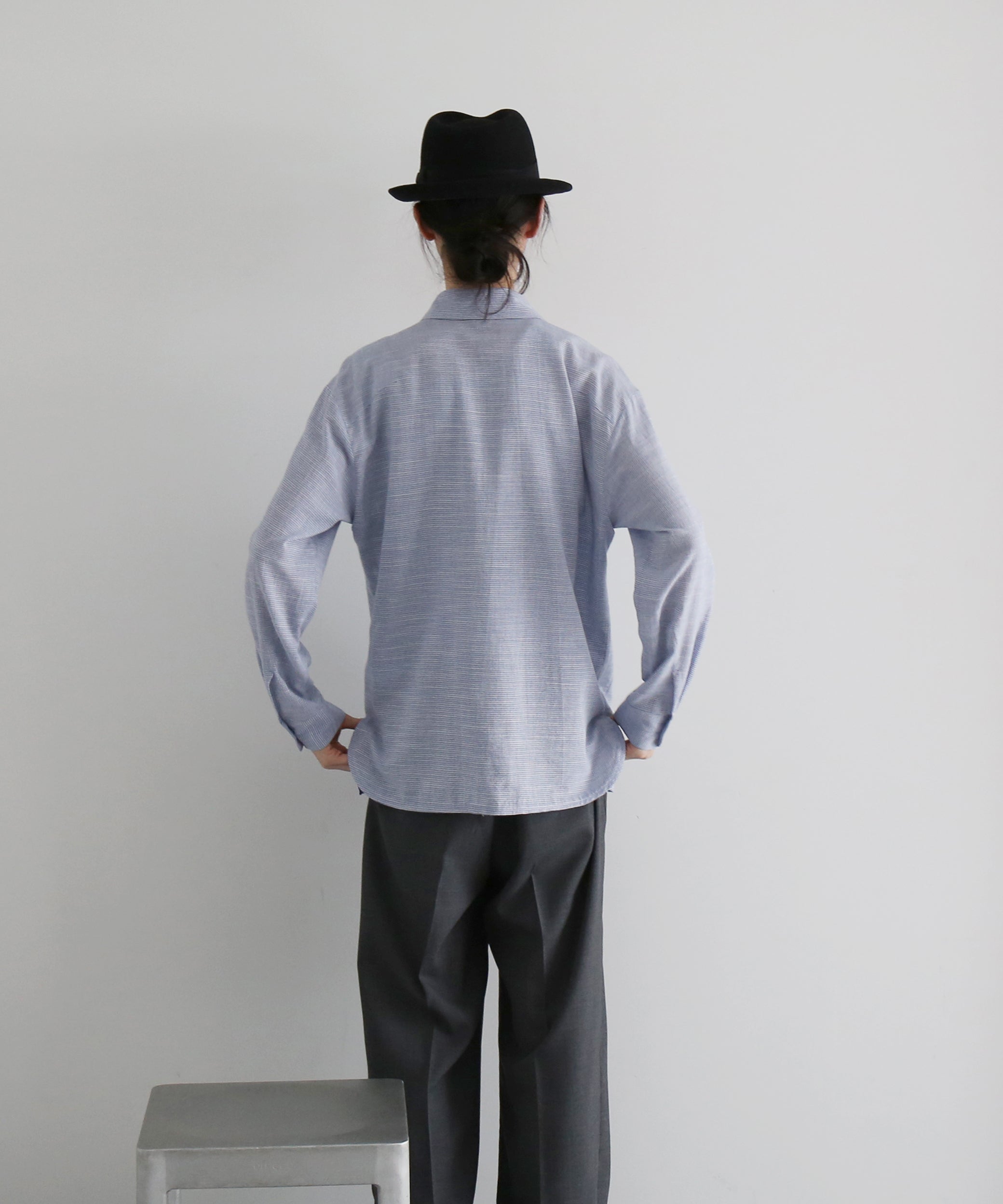 POST ARCHIVE FACTION(PAF) Zip shirt "BLUE"
