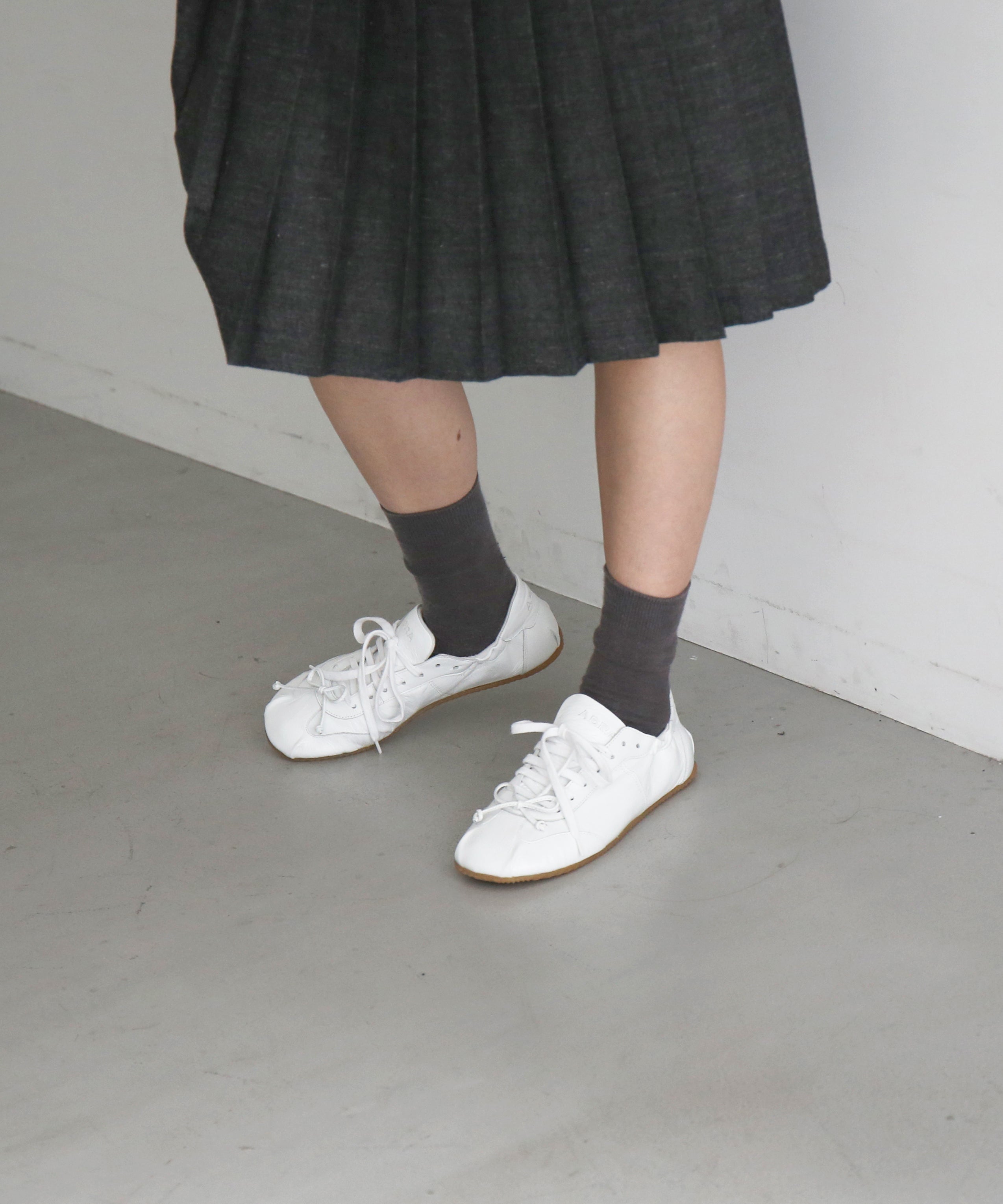 ABRA Leather sneaker ballerina "WHITE"