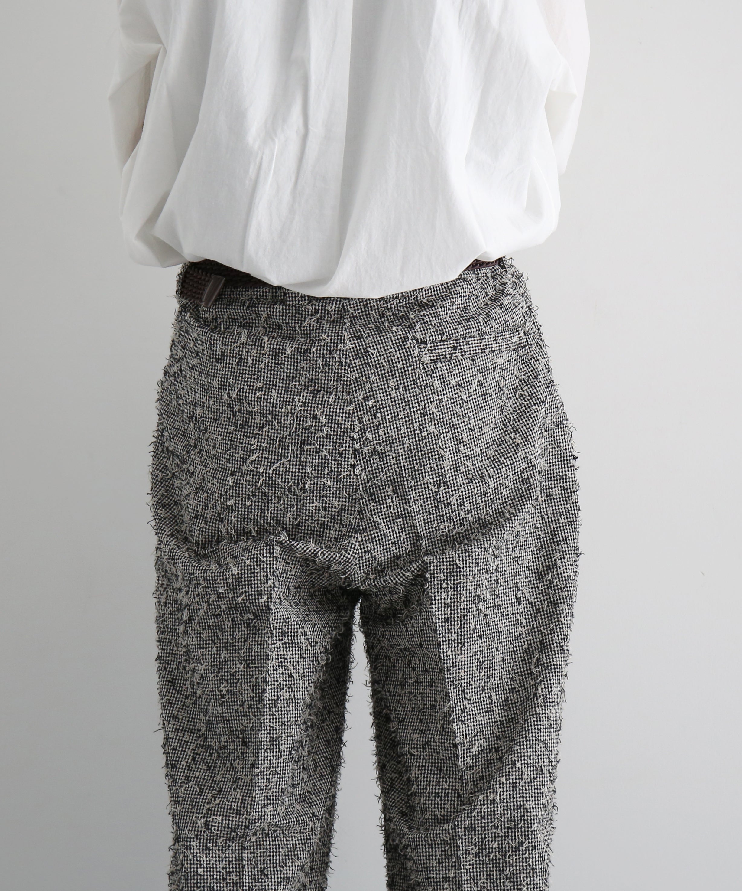 saby Sleeping trouser - cotton linen FAB × Needles Work - "HOUNDSTOOTH"