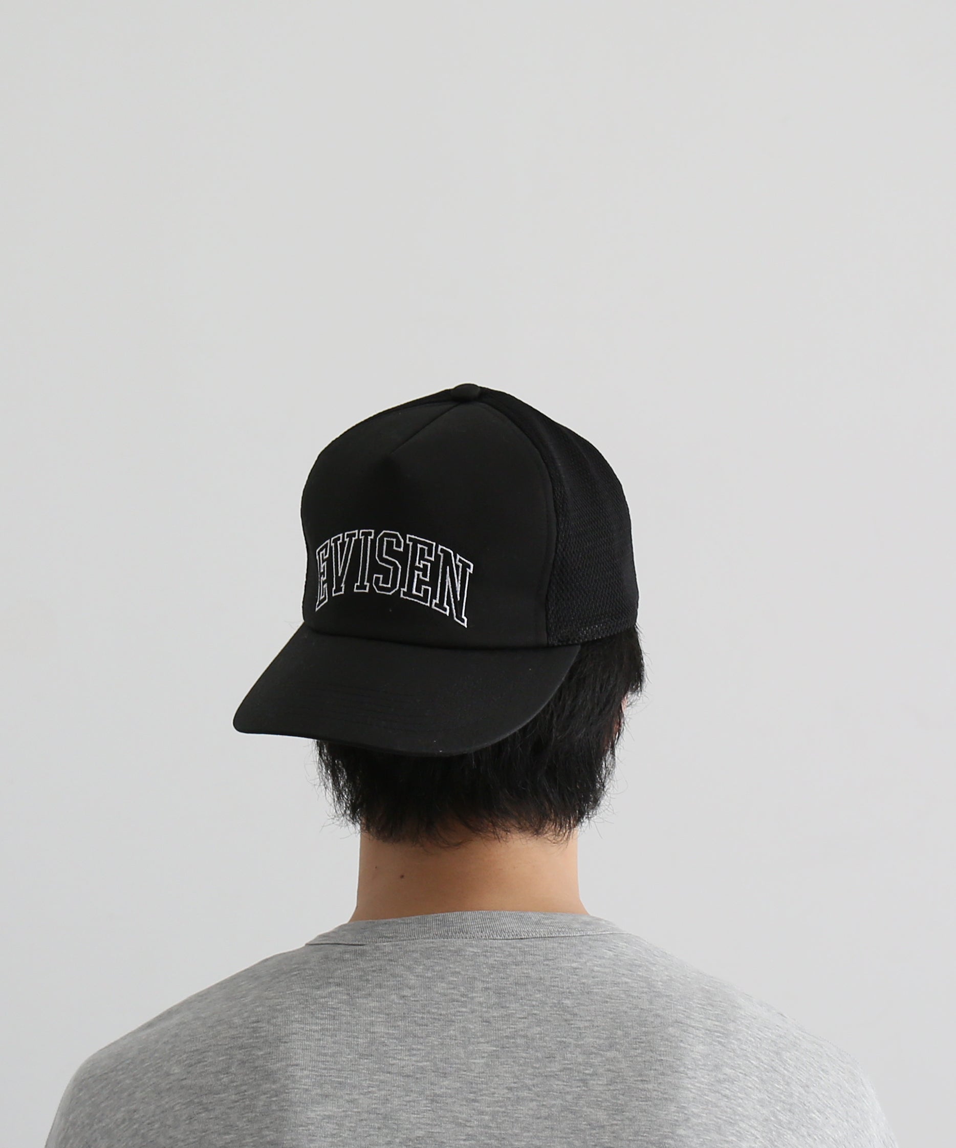 Evisen Skateboardsゑ College mesh cap "BLACK"