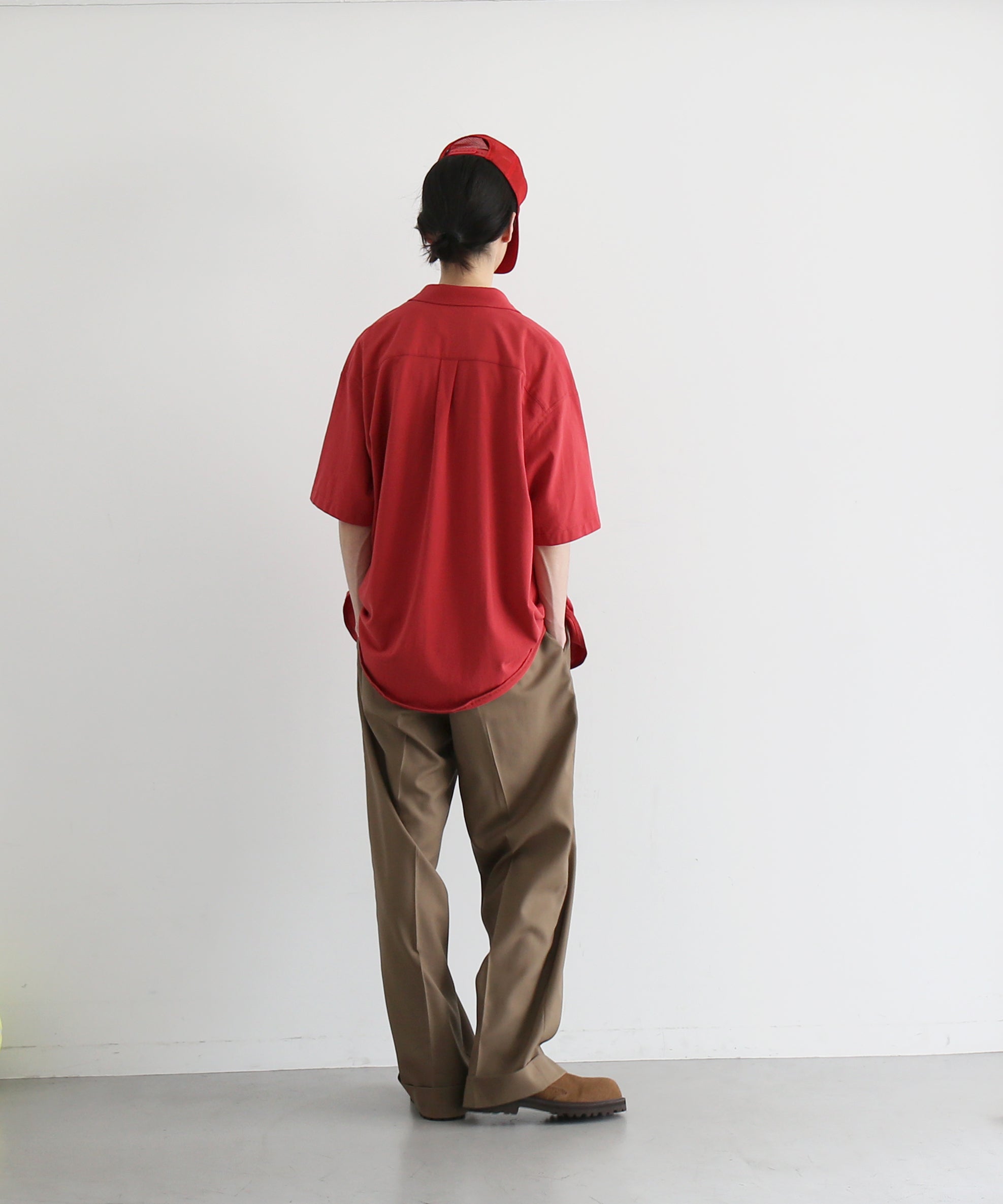 KAIKO Wool wide slacks "L.BROWN"