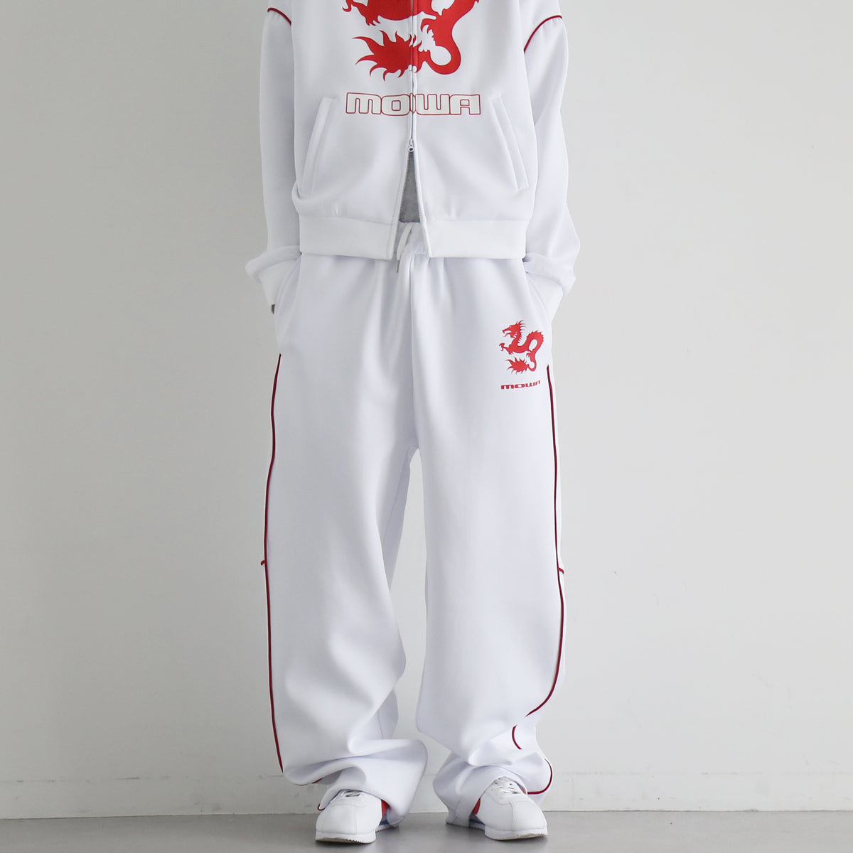 【鮨 尚充 × uncrave WHITE】 SUSHI スウェット　FREE MOWALOLA【モワローラ】メンズ スウェットパンツ Zushi trackpant