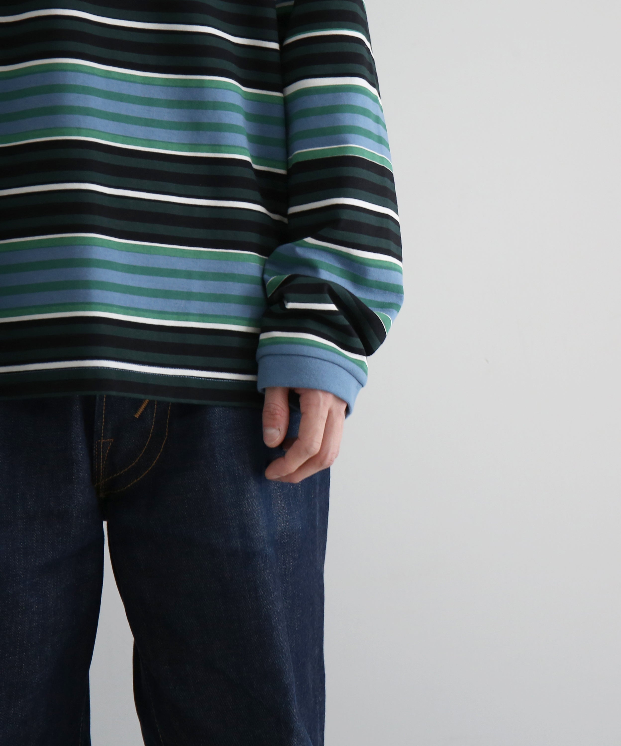 FRED PERRY Cg-overprint long sleeve polo shirt “CRAIG LIGHT B”