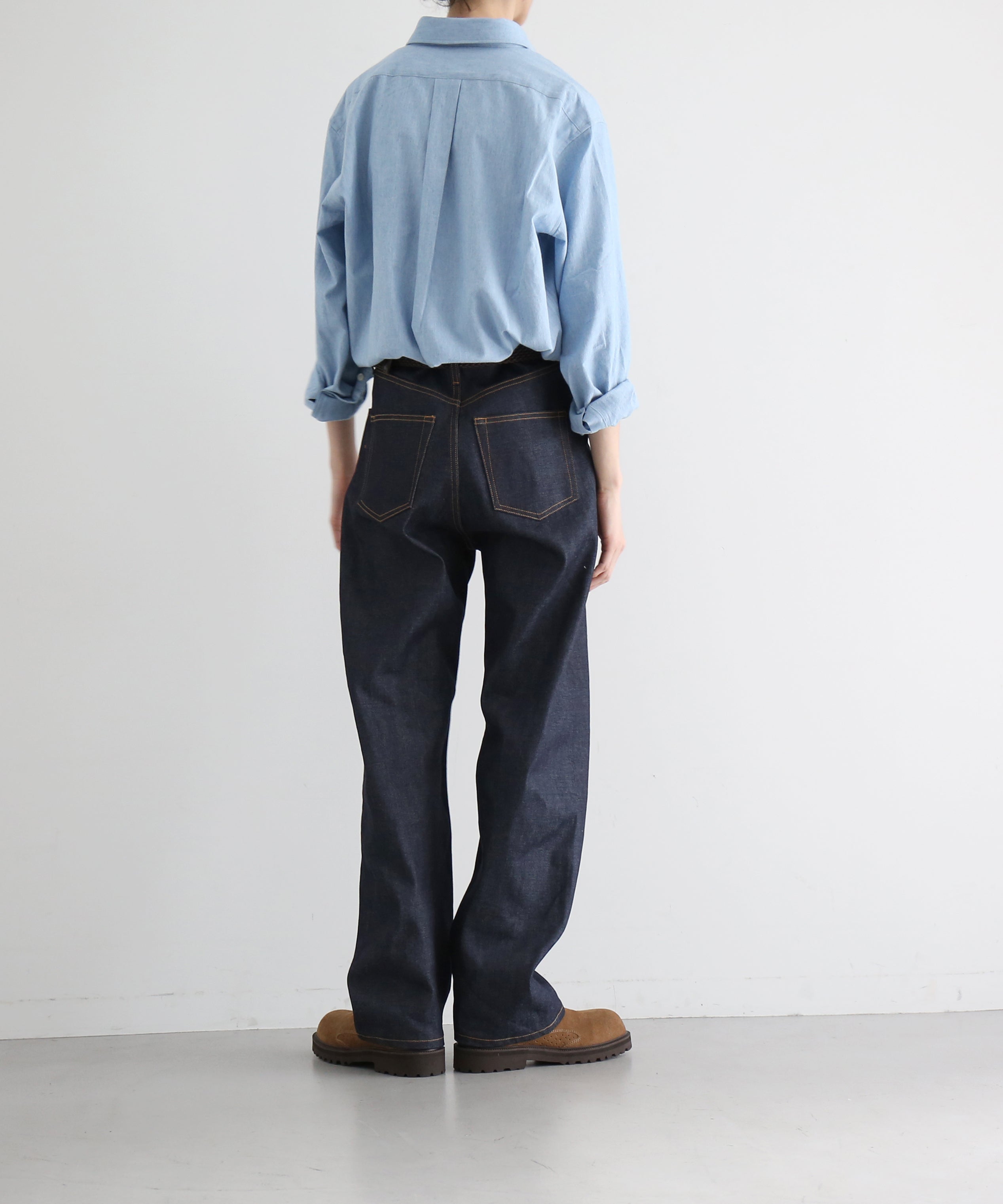 DIGAWEL Straight denim pants "NAVY"