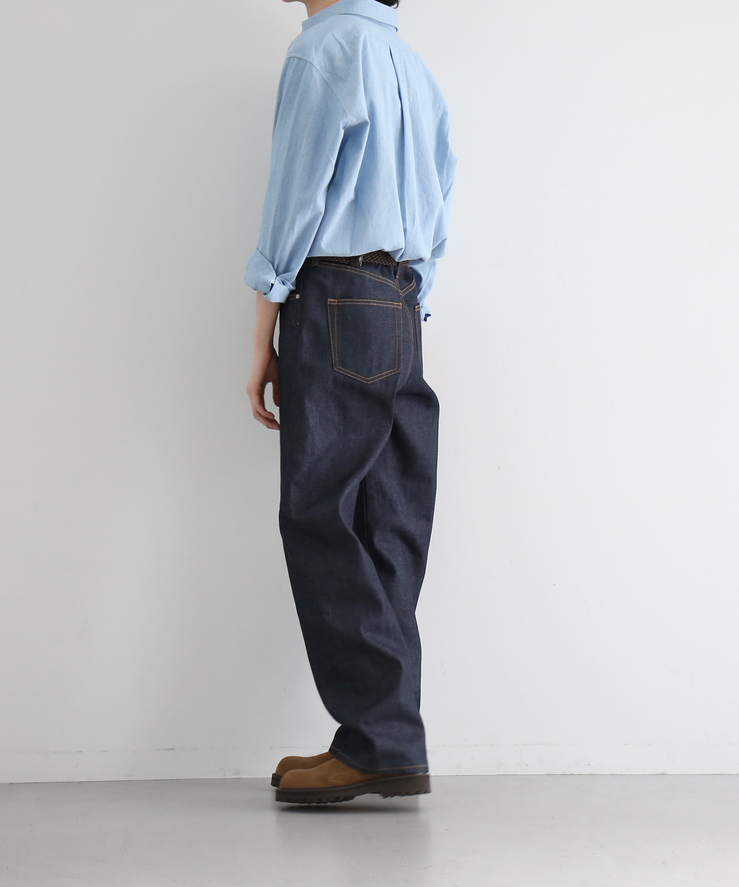 DIGAWEL Straight denim pants "NAVY"