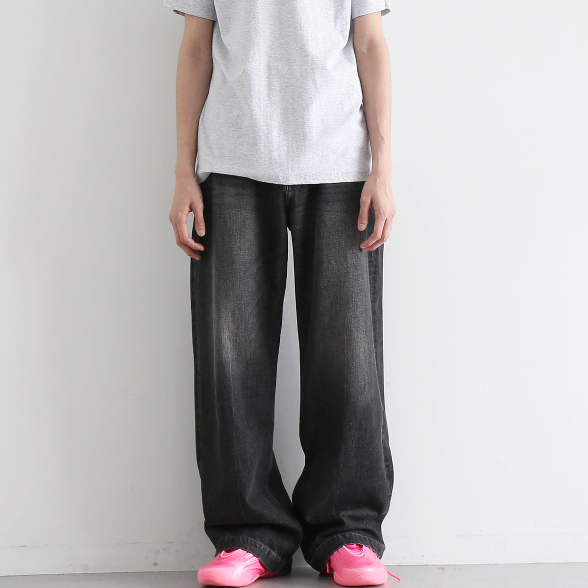 パンツ KAIKO The denim wide fit vintage BLACK KAIKO【カイコー】the denim loose fit vintage 