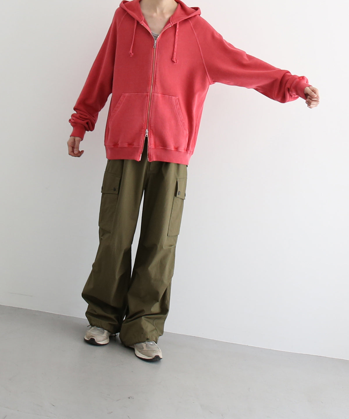 URU Zip up sweat "RED"