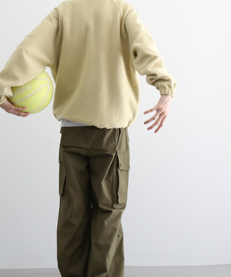 URU Pile knit - zip up blouson "L.YELLOW"