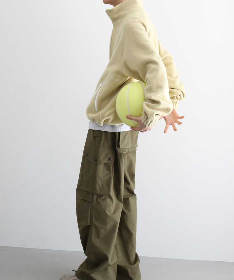 URU Pile knit - zip up blouson "L.YELLOW"