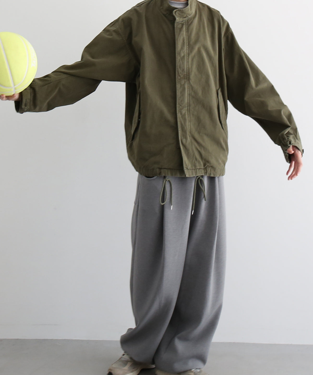 URU Organic compact chino - m-51 short blouson "D.KHAKI"