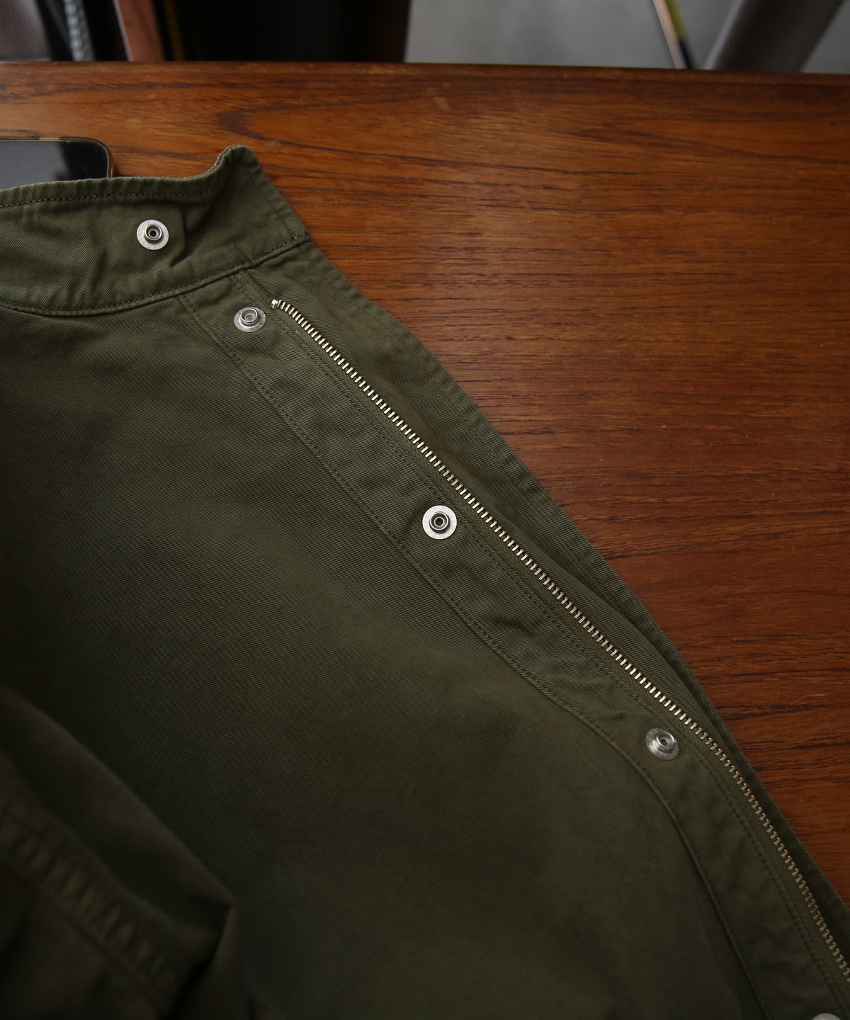 URU Organic compact chino - m-51 short blouson "D.KHAKI"