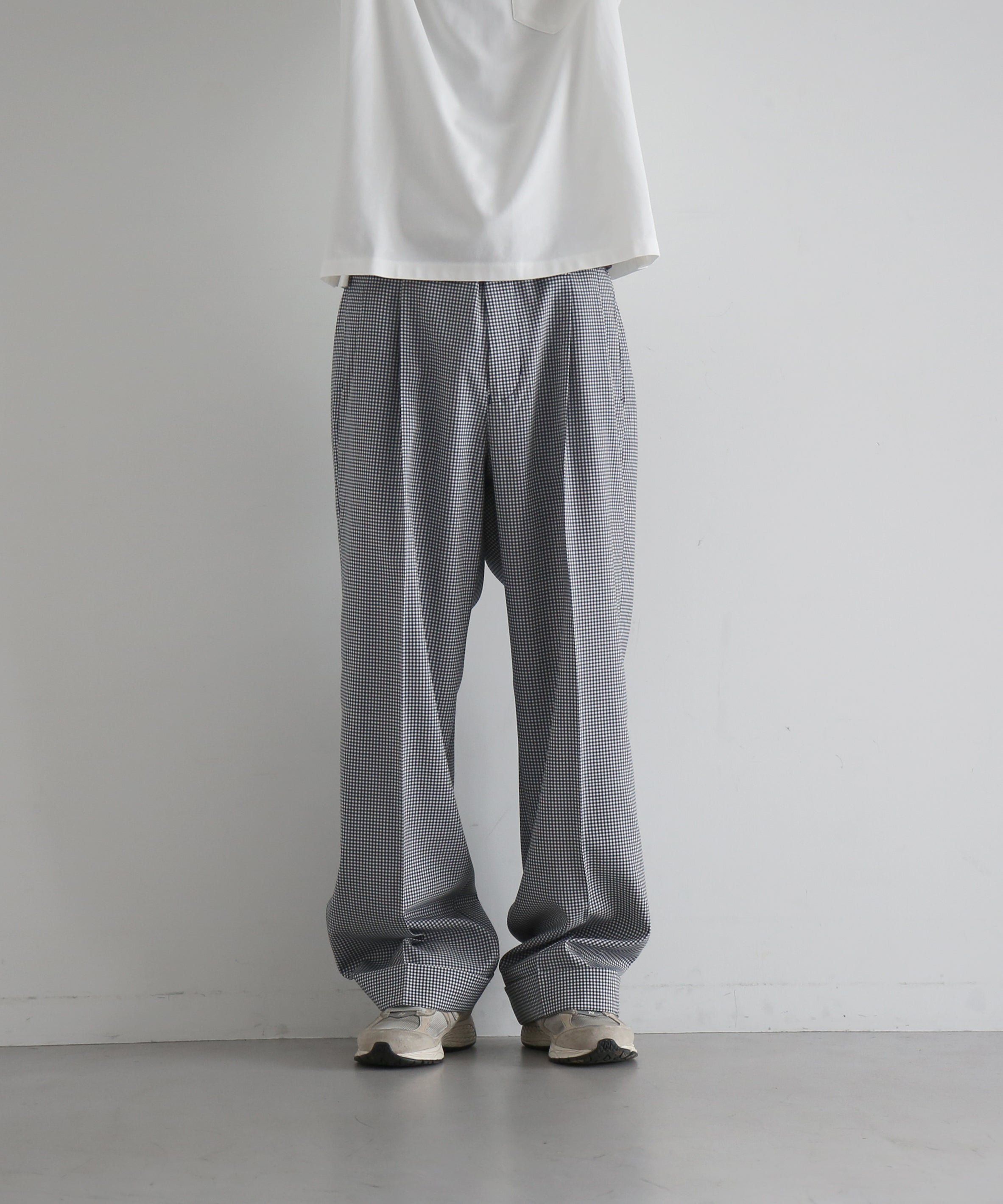 KAIKO Wool wide slacks "HOUNDTOOTH"