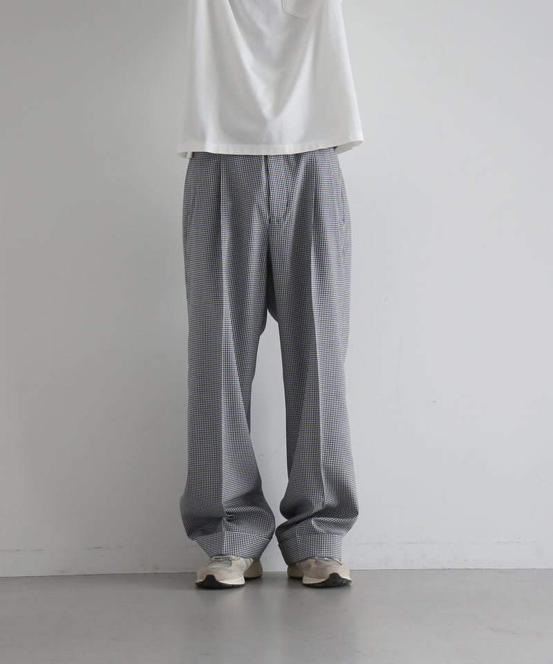 KAIKO Wool wide slacks "HOUNDTOOTH"