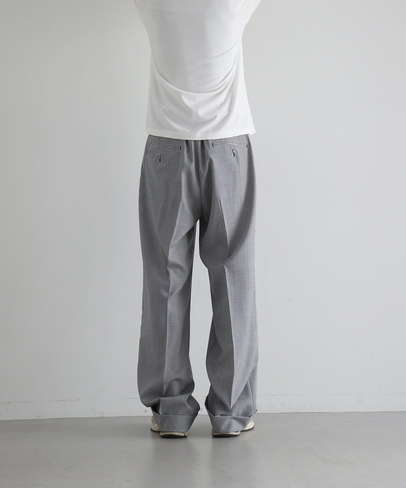 KAIKO Wool wide slacks "GINGHAM CHECK"