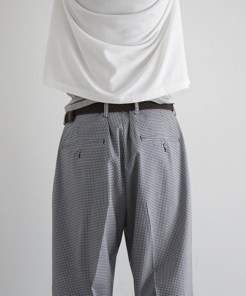 KAIKO Wool wide slacks "GINGHAM CHECK"