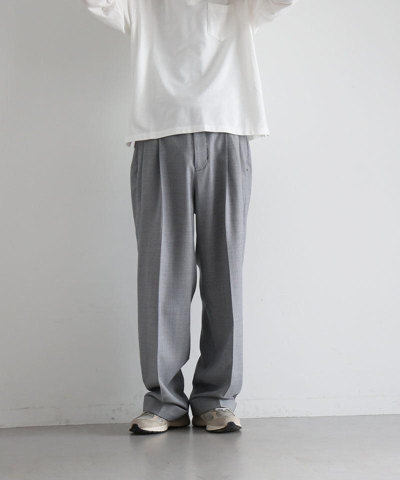 KAIKO Wool wide slacks "STRIPE"