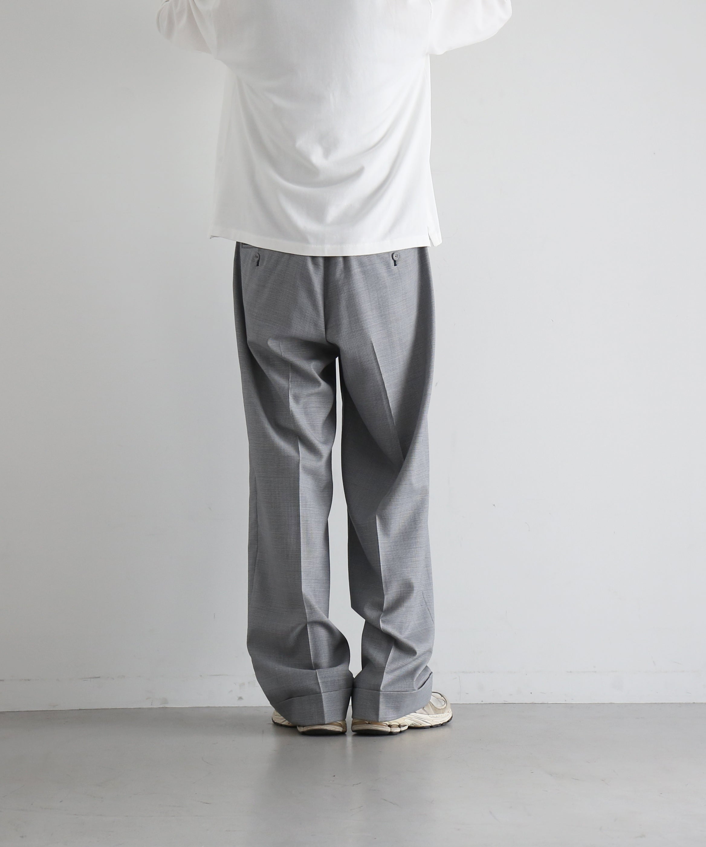 KAIKO Wool wide slacks "HOUNDTOOTH"