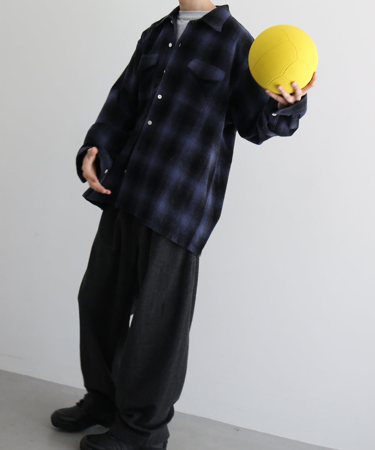 COTTON PAN Schaaf l/s oakland型 "BLACK×BLUE"