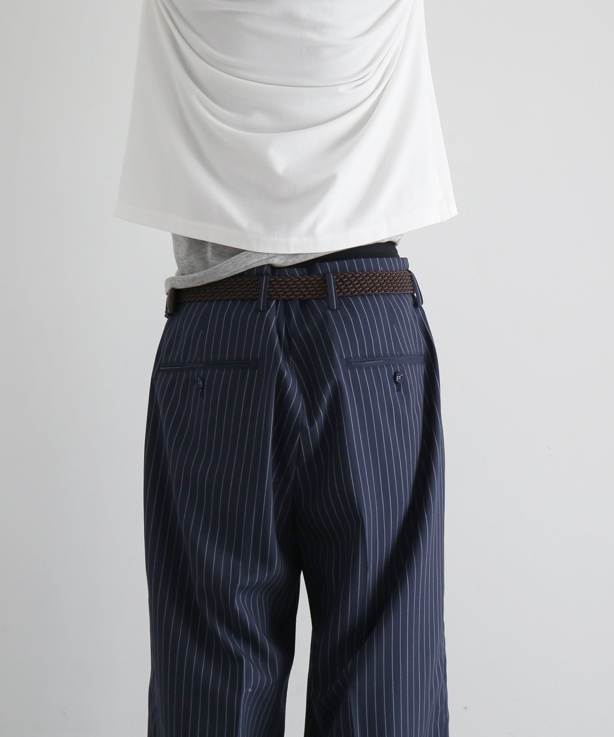 KAIKO Wool wide slacks "STRIPE"