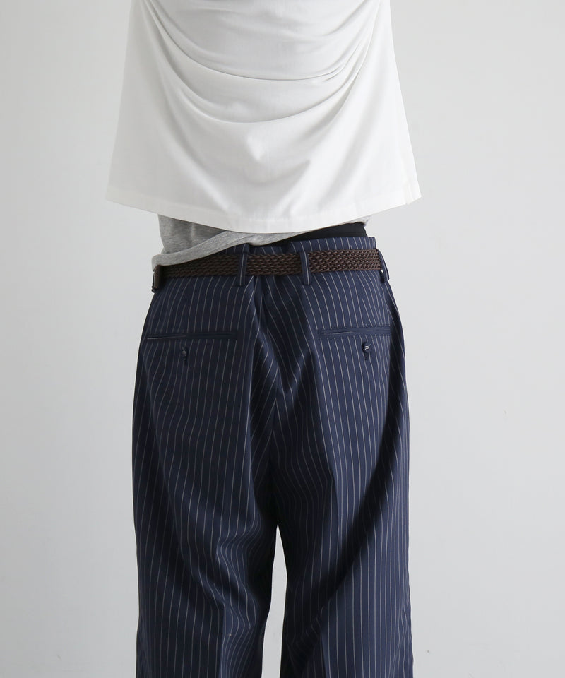 KAIKO Wool wide slacks "STRIPE"