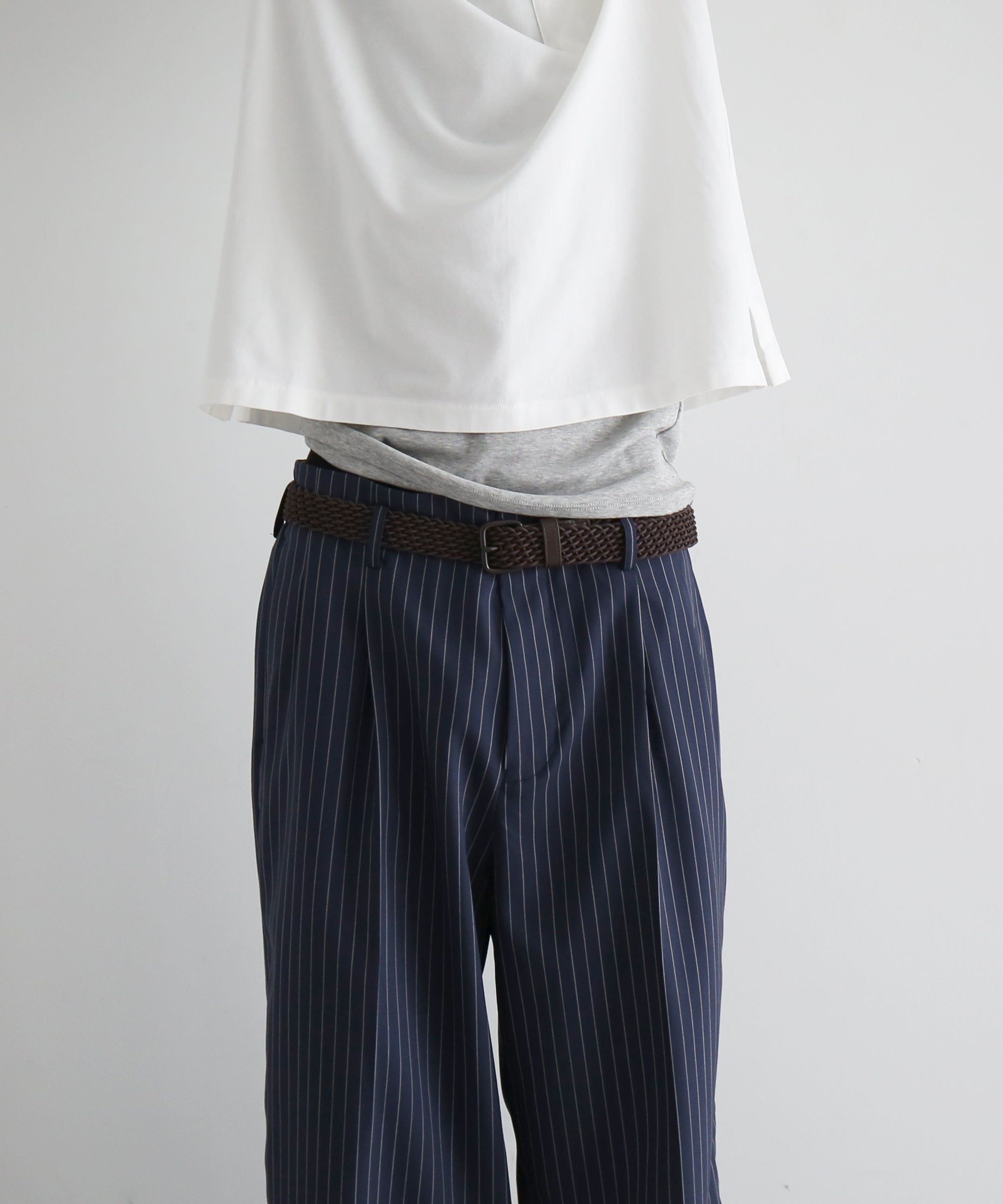 KAIKO Wool wide slacks "STRIPE"