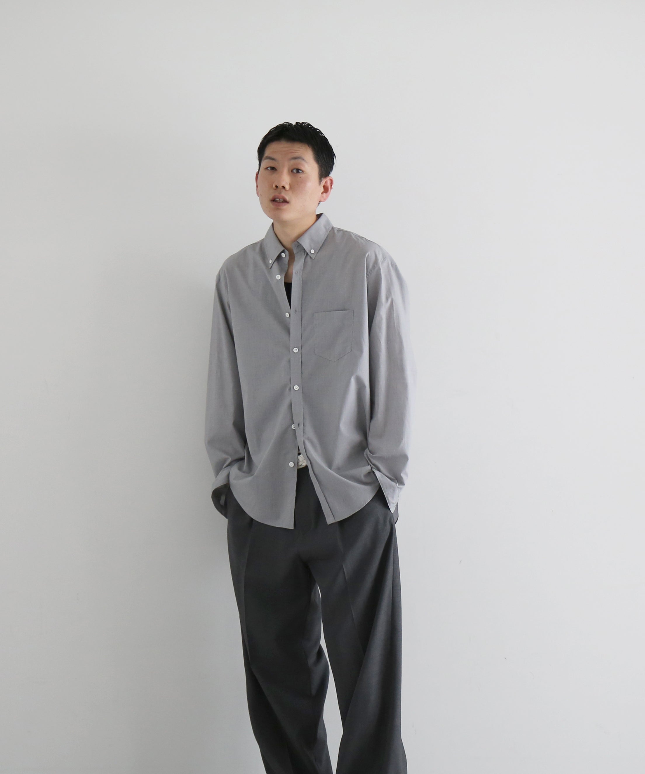 DIGAWEL Buttondown shirt "BLUE"
