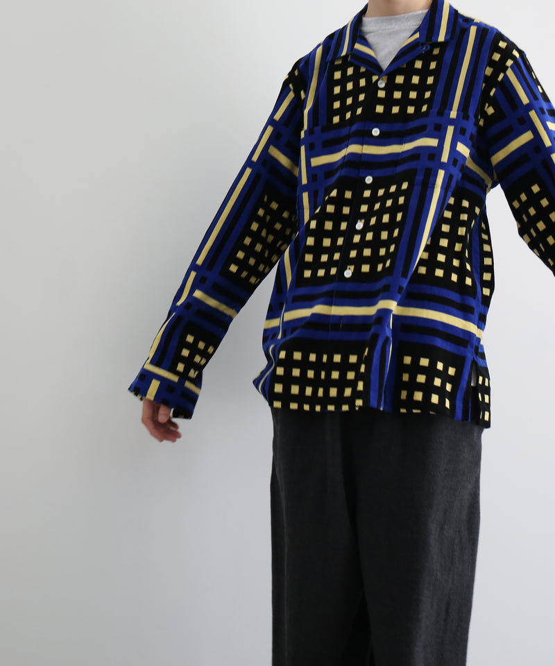 COTTON PAN ハンター l/s コーデュロイシャツ beach型 "BLUE"