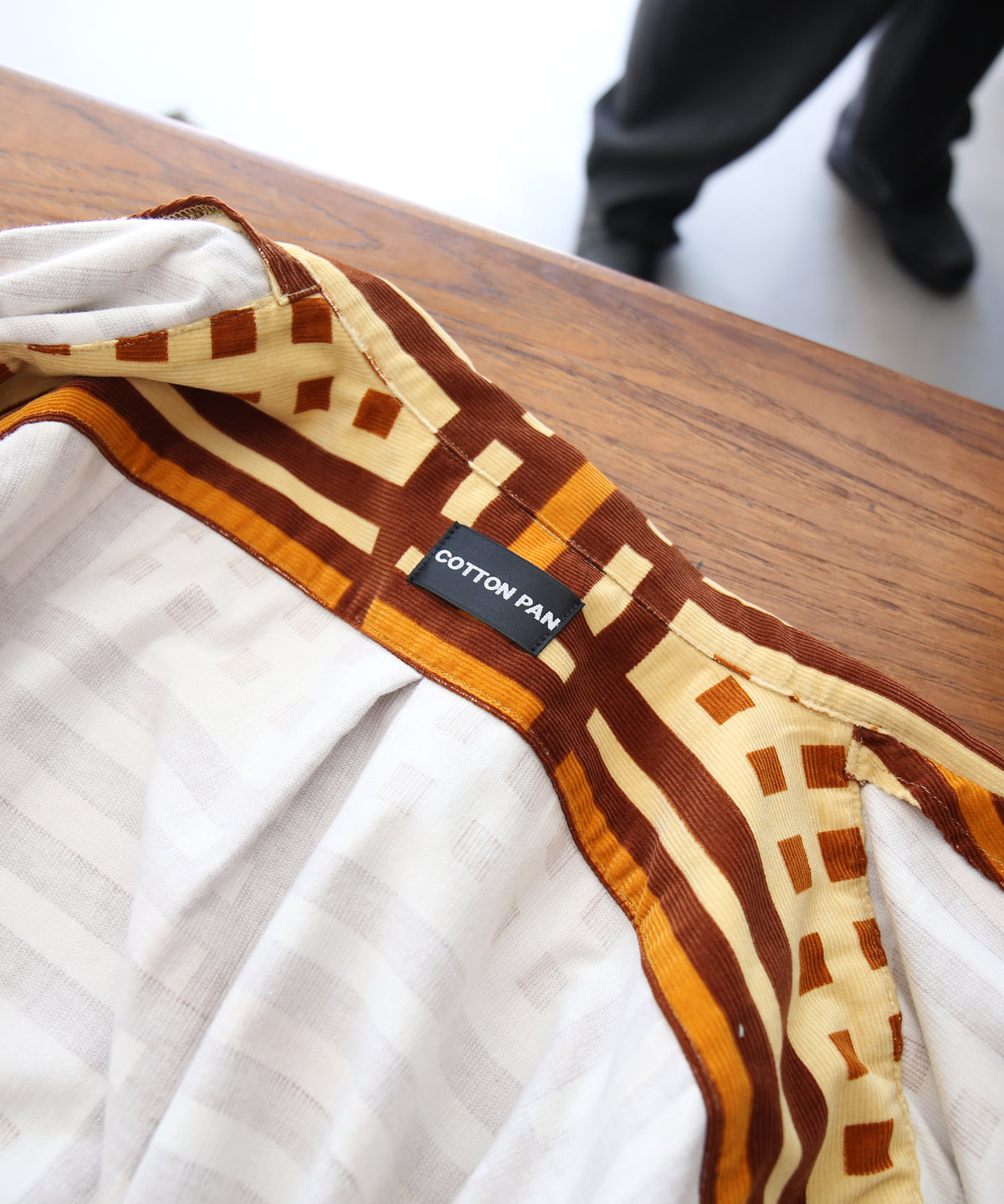 COTTON PAN ハンター l/s コーデュロイシャツ beach型 "BEIGE"