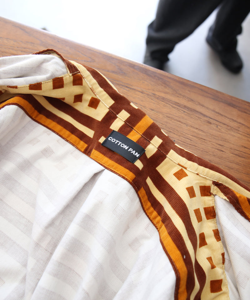 COTTON PAN ハンター l/s コーデュロイシャツ beach型 "BEIGE"