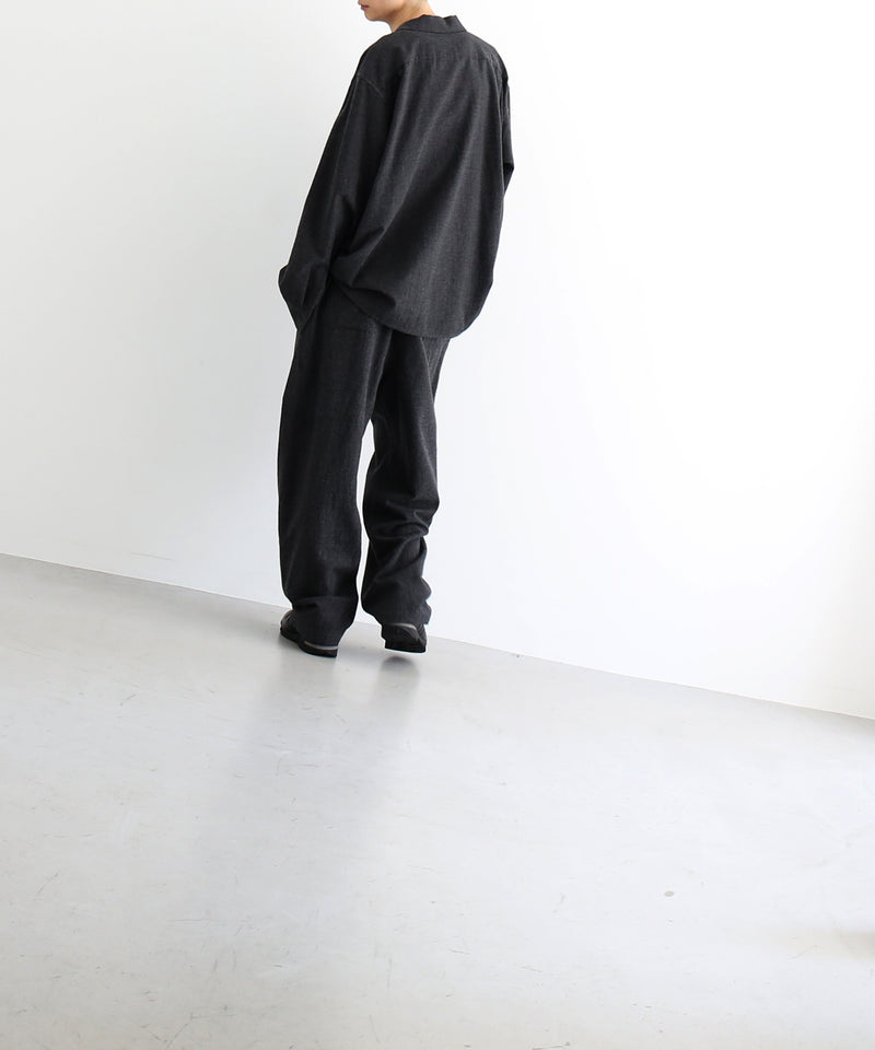 URU Shirt - regular collar l/s shirt "CHARCOAL"