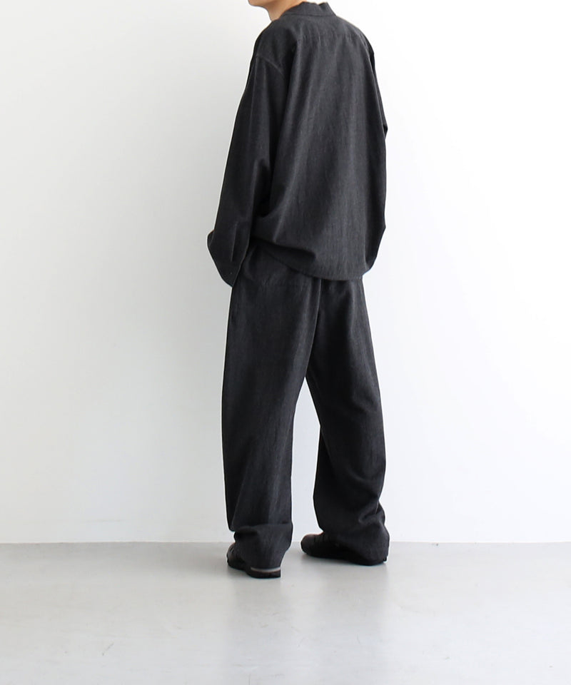URU Shirt - regular collar l/s shirt "CHARCOAL"