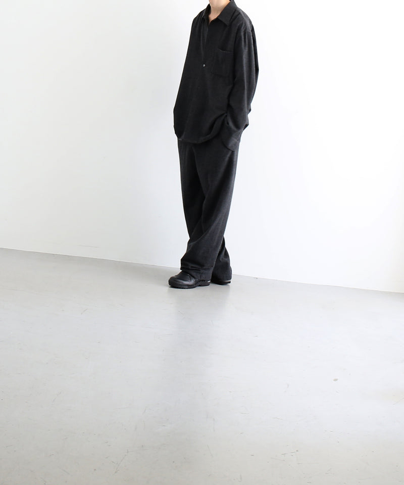 URU Shirt - regular collar l/s shirt "CHARCOAL"