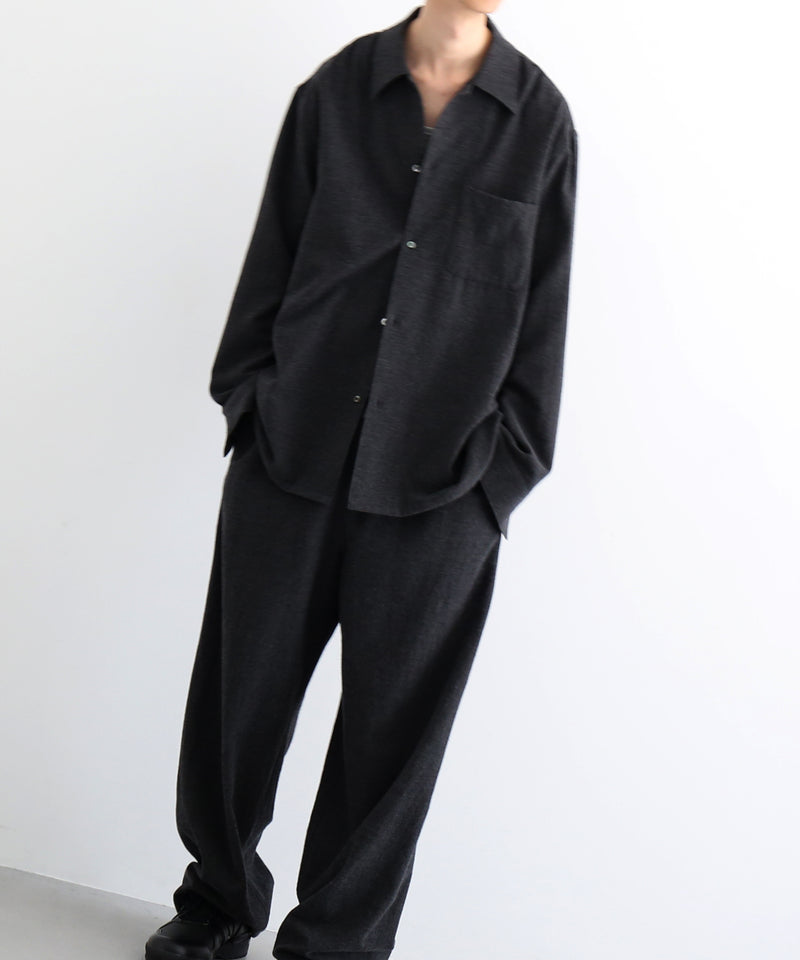 URU Shirt - regular collar l/s shirt "CHARCOAL"