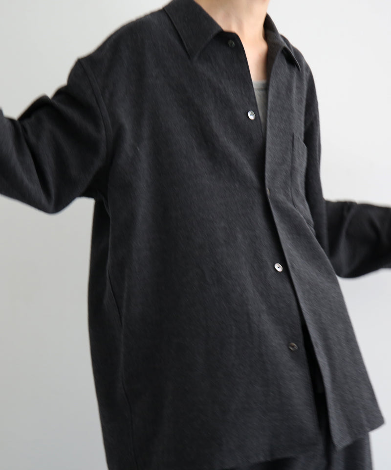 URU Shirt - regular collar l/s shirt "CHARCOAL"