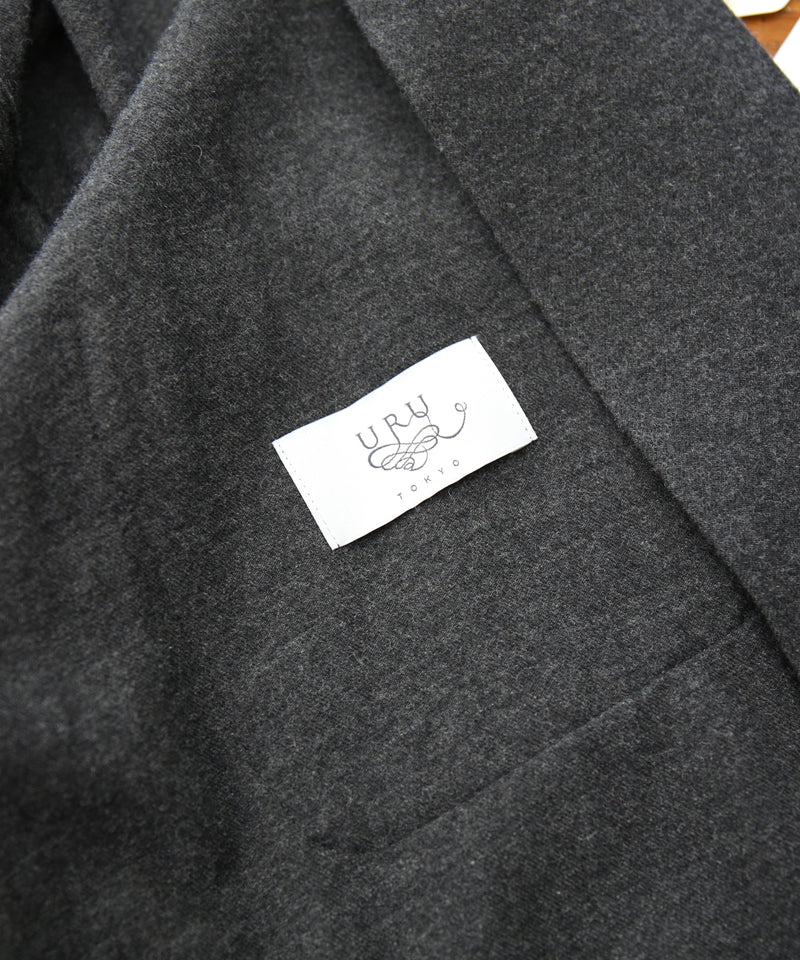 URU Shirt - regular collar l/s shirt "CHARCOAL"