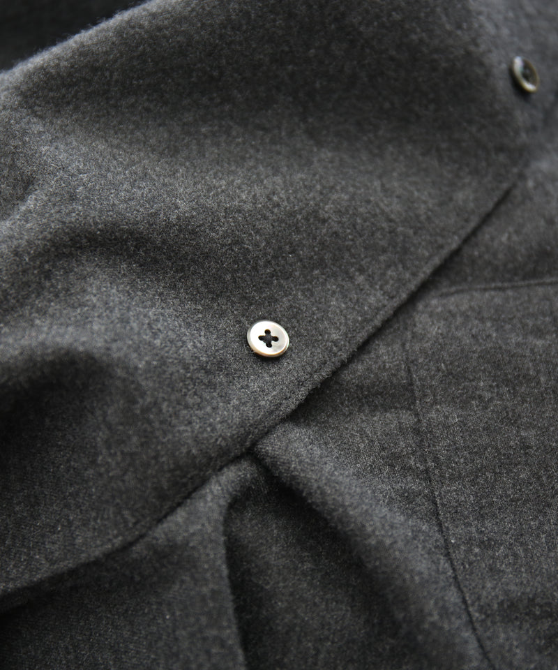 URU Shirt - regular collar l/s shirt "CHARCOAL"