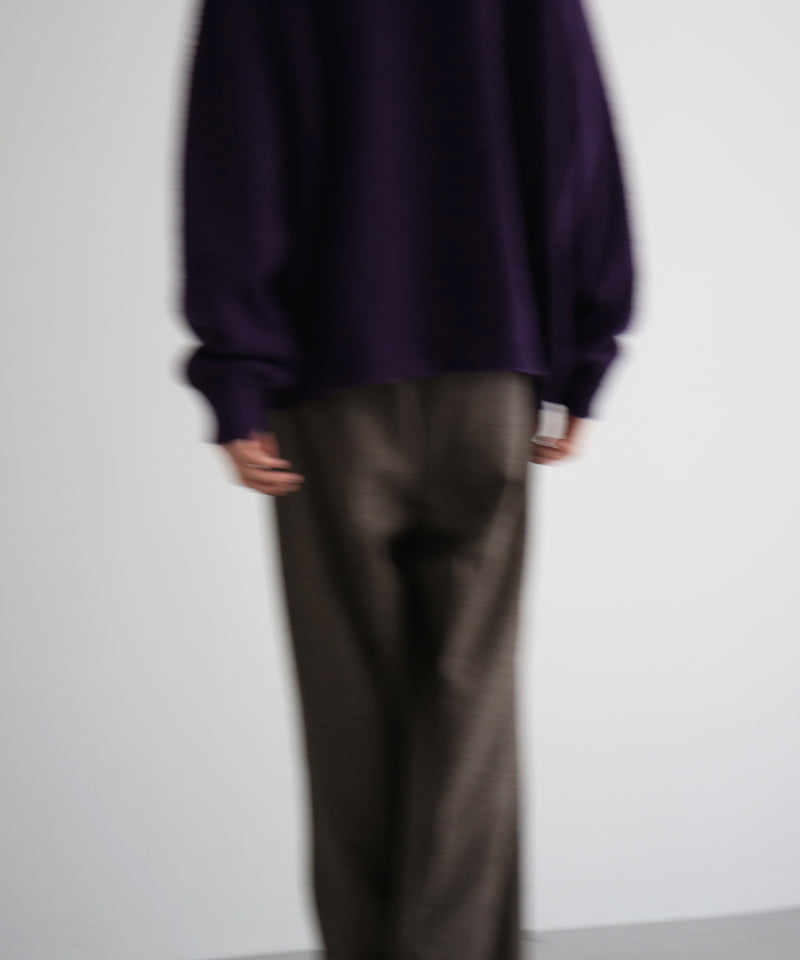 URU Wool saxony - 2 tuck pants "L.BROWN"