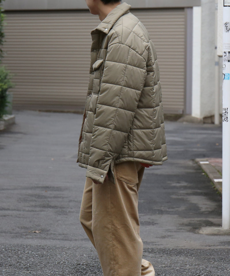 UNUSED Us 2570 padding quilted shirt "TAUPE"