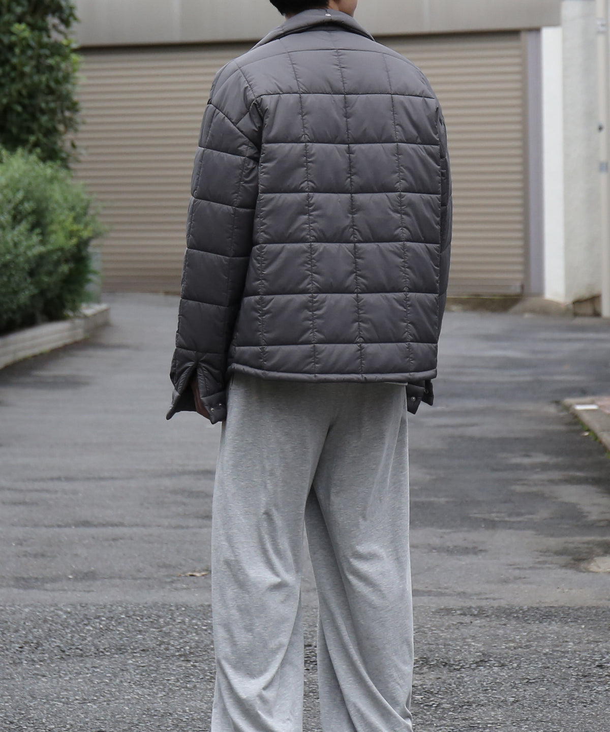 UNUSED Us 2570 padding quilted shirt "GRAY"