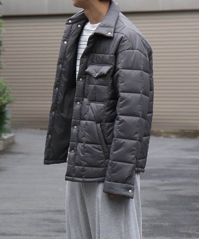 UNUSED Us 2570 padding quilted shirt "GRAY"
