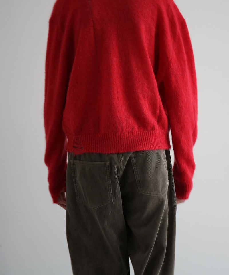 【Pre order】NEONSIGN Destroy knit -type : s "BLENDED RED"