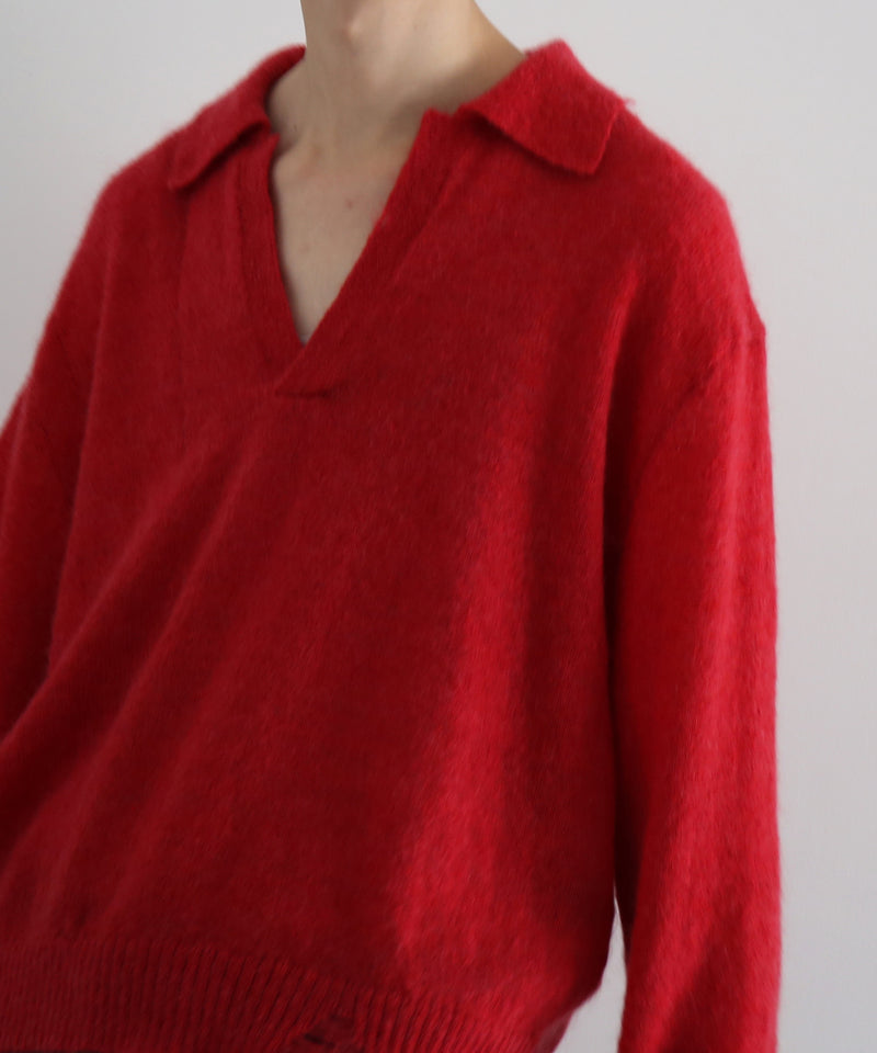 【Pre order】NEONSIGN Destroy knit -type : s "BLENDED RED"