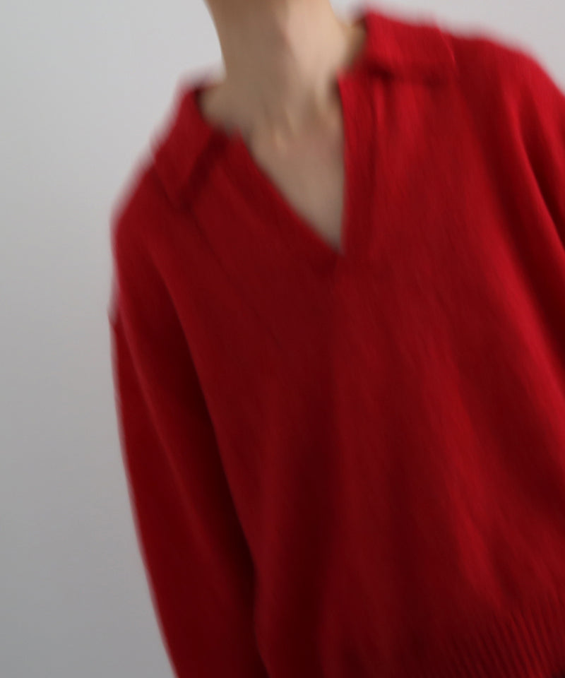 【Pre order】NEONSIGN Destroy knit -type : s "BLENDED RED"