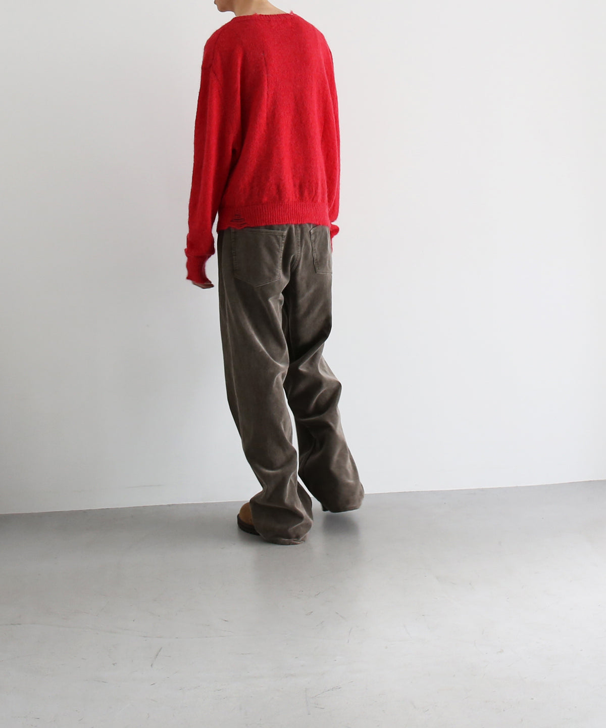 【Pre order】NEONSIGN Destroy knit -type : v "BLENDED RED"