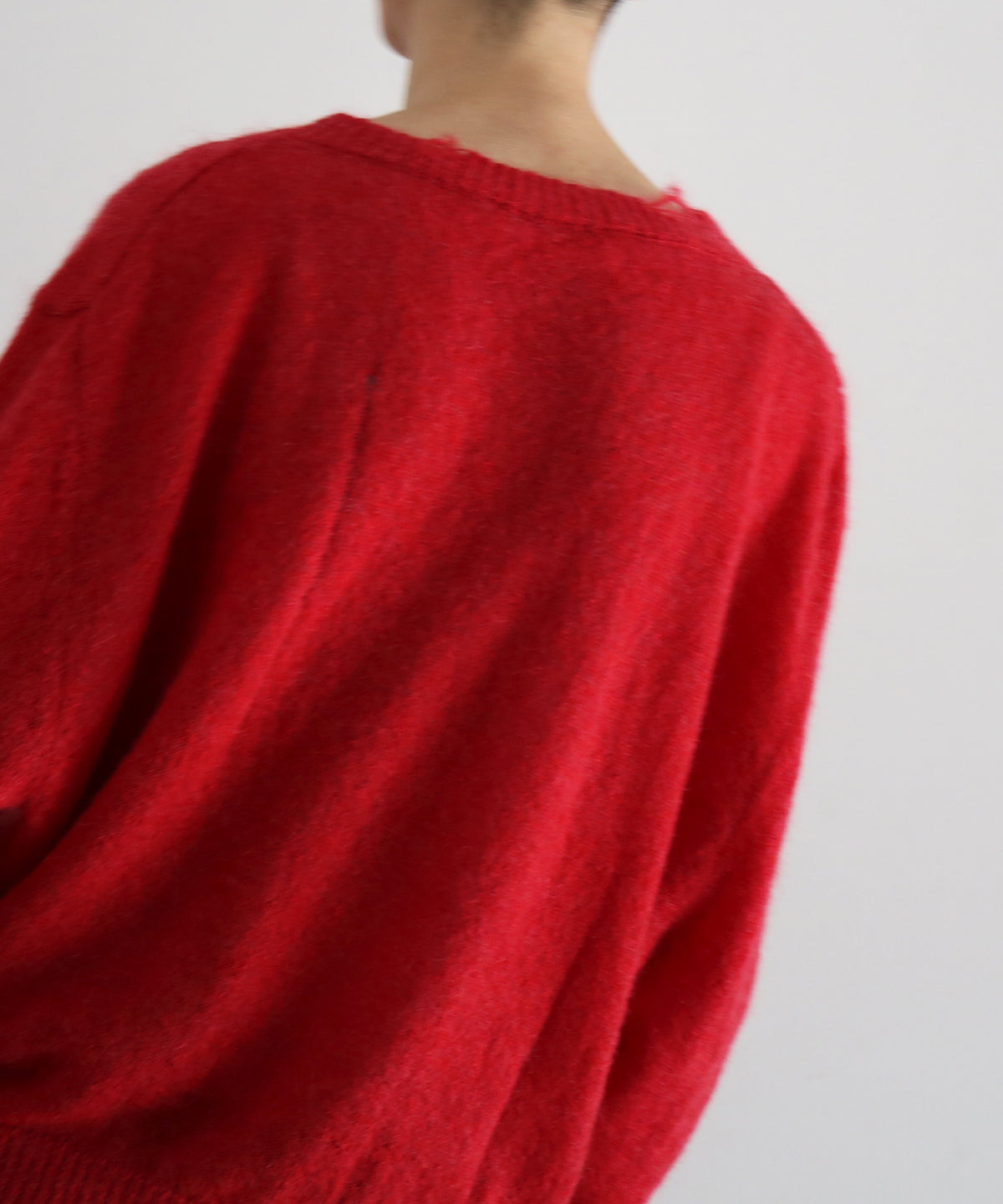 【Pre order】NEONSIGN Destroy knit -type : v "BLENDED RED"